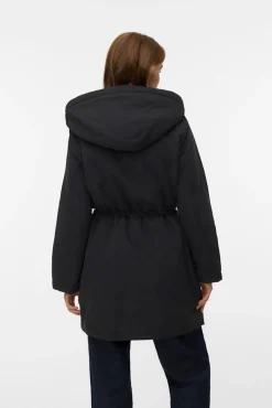 Vero Moda Sobretudos|Casacos-Parka com botões prateados Preto