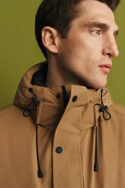 Cortefiel Sobretudos-Parka com capuz Castanho