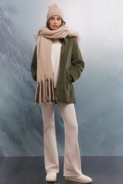 Springfield Casacos-Parka com capuz de pele Sorona Aura estampado