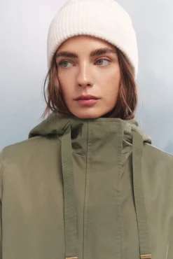 Springfield Casacos-Parka com capuz Sorona Aura Caqui escuro