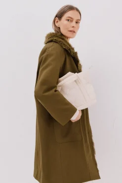 Cortefiel Casacos-Parka com gola de pele Castanho