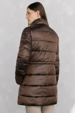 Pedro del Hierro Casacos|Acolchoados E Agasalhos-Parka comprida acolchoada Marrom