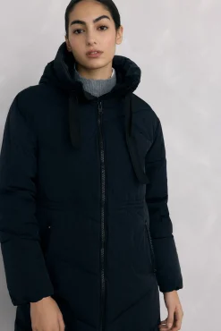 Pedro del Hierro Casacos|Acolchoados E Agasalhos-Parka comprida capuz Preto