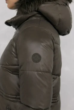 Pedro del Hierro Casacos|Acolchoados E Agasalhos-Parka comprida capuz Verde