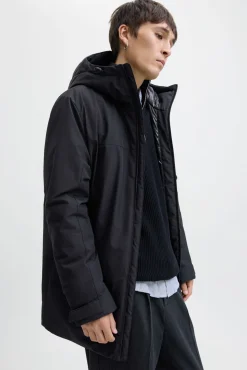 Jack & Jones Sobretudos-Parka curta acolchoada preto