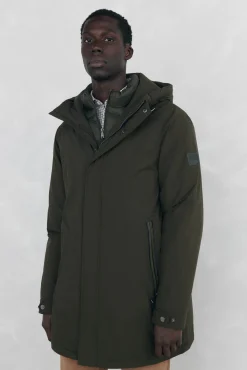 Pedro del Hierro Sobretudos-Parka curta capuz Verde