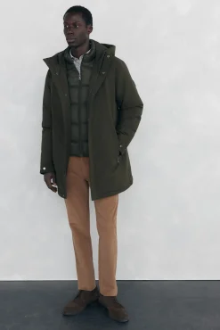 Pedro del Hierro Sobretudos-Parka curta capuz Verde