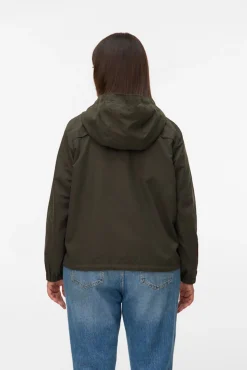 Vero Moda Curve Sobretudos|Casacos-Parka curta com capuz plus size Verde