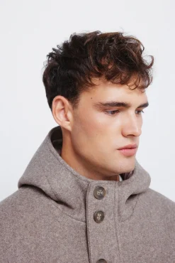 Springfield Sobretudos-Parka curta com efeito de lã cru