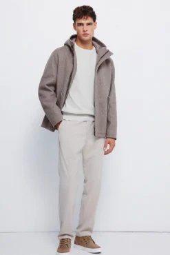 Springfield Sobretudos-Parka curta com efeito de lã cru