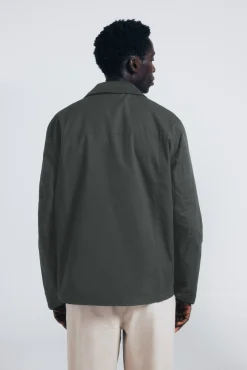 Springfield Sobretudos-Parka curta de gola veludo Caqui escuro