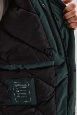 Cortefiel Sobretudos-Parka de 4 bolsos Verde