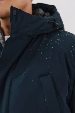 Cortefiel Sobretudos-Parka de 4 bolsos Azul