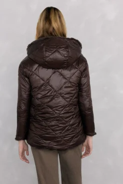 Pedro del Hierro Casacos|Acolchoados E Agasalhos-Parka de pele reversível Marrom