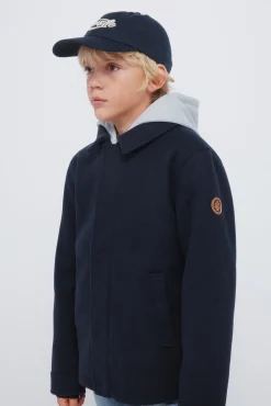 Springfield Kids Sobretudos-Parka de tecido infantil azul