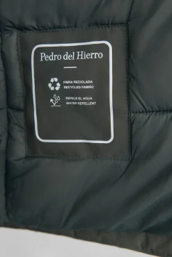Pedro del Hierro Sobretudos-Parka longa com capuz e vista Verde