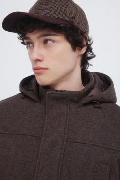 Springfield Sobretudos-Parka longa com efeito de lã cru