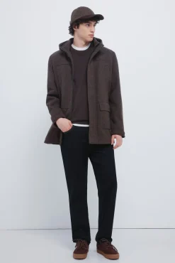 Springfield Sobretudos-Parka longa com efeito de lã cru