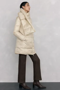 Pedro del Hierro Casacos|Acolchoados E Agasalhos-Parka longo Ecru