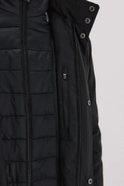 Cortefiel Sobretudos-Parka técnica com vistas removíveis Preto