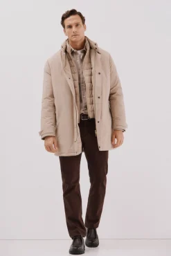 Cortefiel Sobretudos-Parka técnica com vistas removíveis Tostado