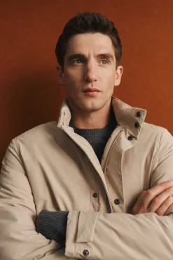 Cortefiel Sobretudos-Parka técnica com vistas removíveis Tostado