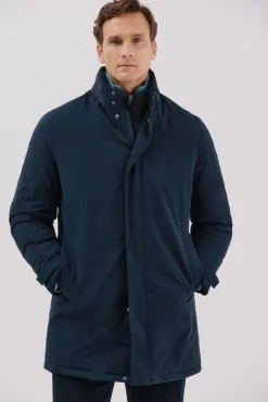 Cortefiel Sobretudos-Parka técnica com vistas removíveis Azul