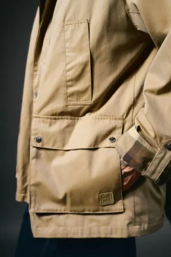 OOTO Sobretudos-Parka tecido efeito encerado Tostado