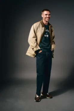 OOTO Sobretudos-Parka tecido efeito encerado Tostado