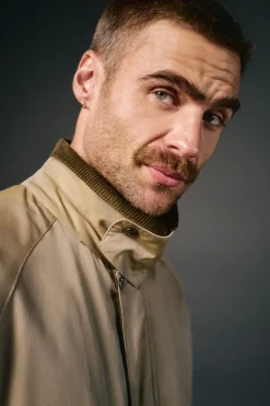 OOTO Sobretudos-Parka tecido efeito encerado Tostado