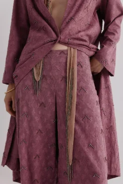 Hoss Intropia Calças-Paulina. Calças jaquard Subiu