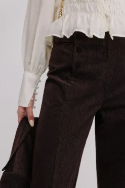 Hoss Intropia Calças-Pauline. Calça trespassadas Castanho