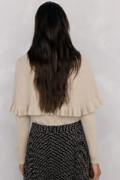 Pedro del Hierro Camisolas-Peça dupla de camisola e peça com detalhe de folho Ecru