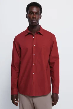 Springfield Camisas-Peça oxford tingida vermelho