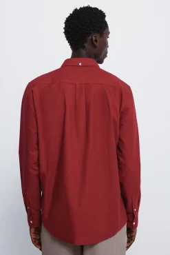 Springfield Camisas-Peça oxford tingida vermelho