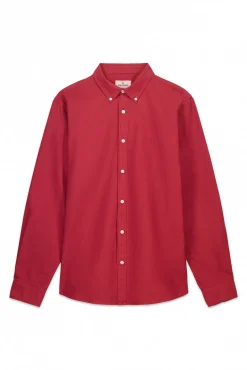Springfield Camisas-Peça oxford tingida vermelho