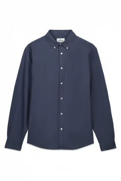 Springfield Camisas-Peça oxford tingida azul