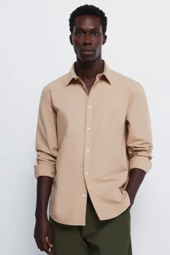 Springfield Camisas-Peça oxford tingida castanho