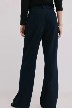 Hoss Intropia Calças-Peggy. Calças com pregas Azul