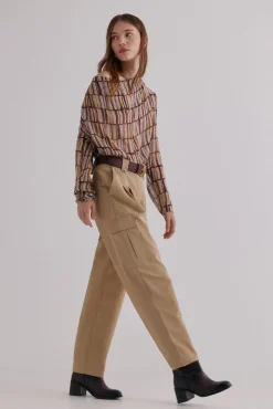 Hoss Intropia Calças-Piera. Calças cargo Ecru