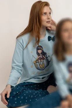 Admas Pijamas-Pijama A Night´S Quest para Mulher SANTORO GORJUSS azul