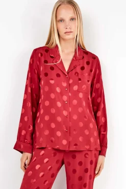 Gisela Pijamas-Pijama camiseiro castanho