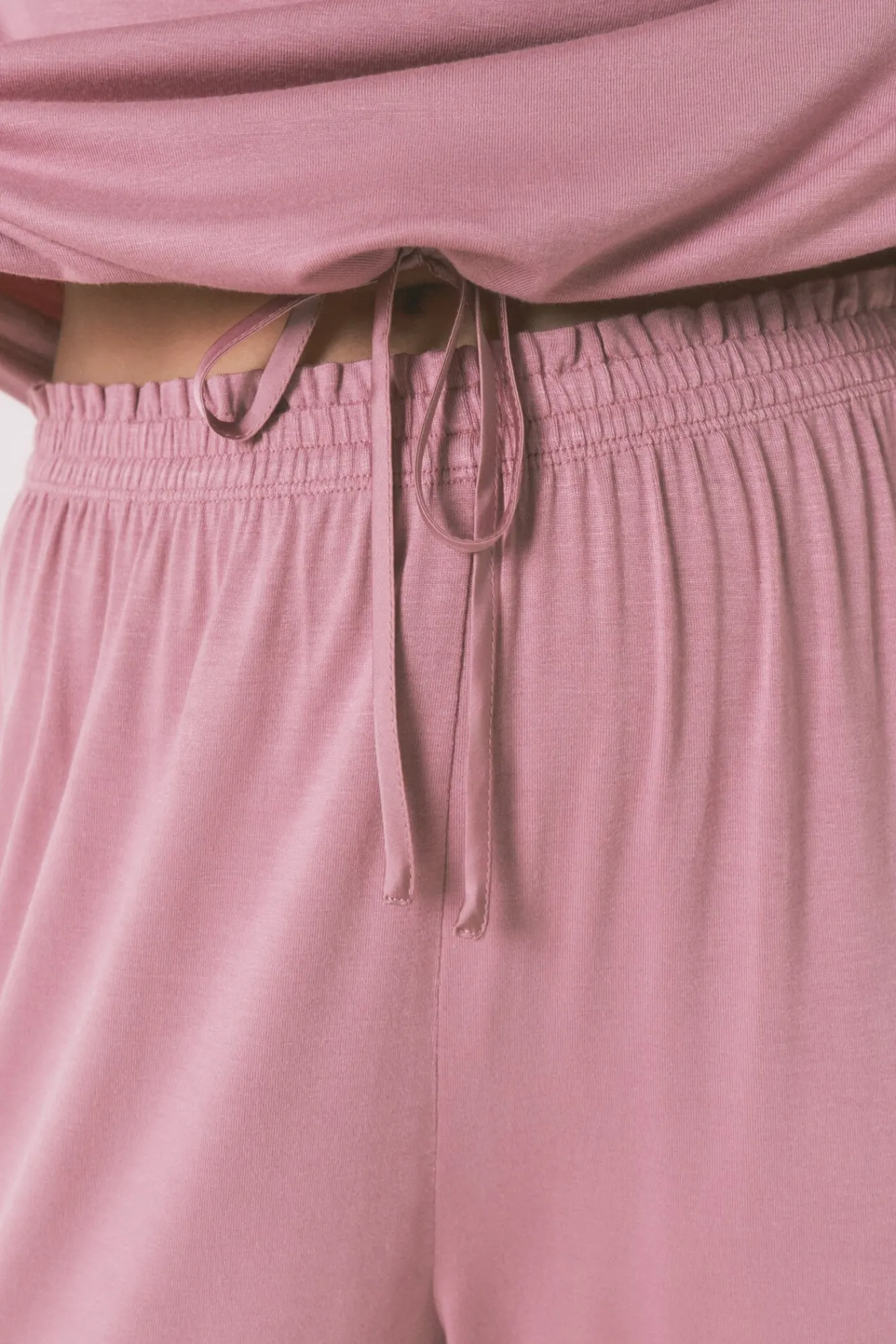 Women'secret Pijamas-Pijama Capri de viscose com soft touch rosa