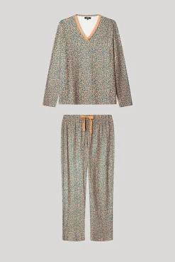 Gisela Pijamas-Pijama com estampa animal branco