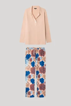 Gisela Pijamas-Pijama com estampado floral rosa