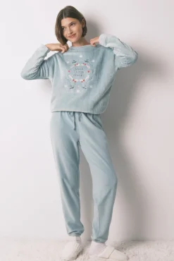 Women'secret Pijamas-Pijama comprido azul