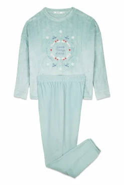 Women'secret Pijamas-Pijama comprido azul