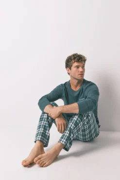 Women'secret Pijamas-Pijama comprido verde