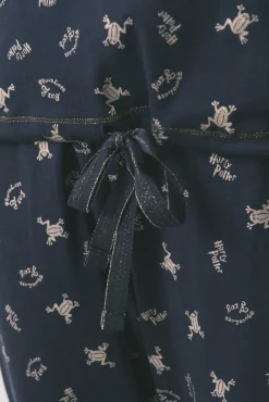 Women'secret Pijamas-Pijama comprido 100% algodão estampado sapinhos azul