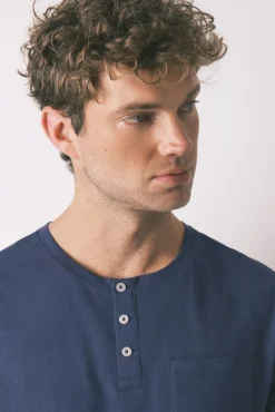 Women'secret Pijamas-Pijama comprido, 100% algodão, xadrez azul